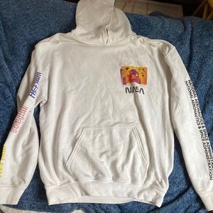 white hyper space hoodie size medium